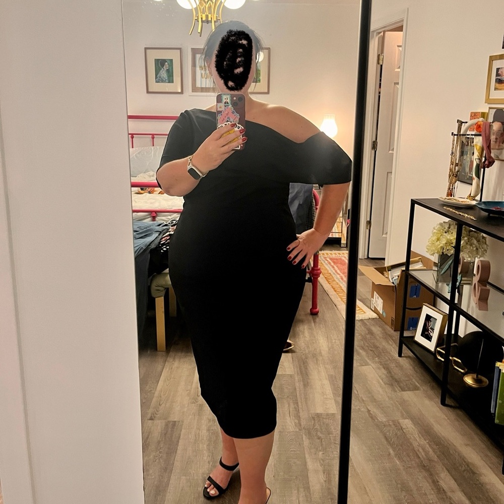 ASOS Black One Shoulder Dress